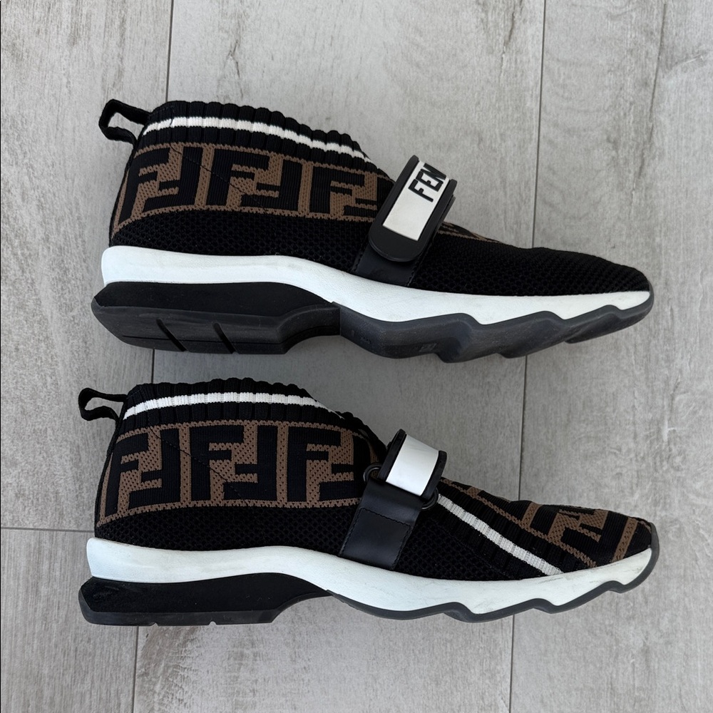 Fendi Black and Brown Love Sneakers - Picture 4 of 8